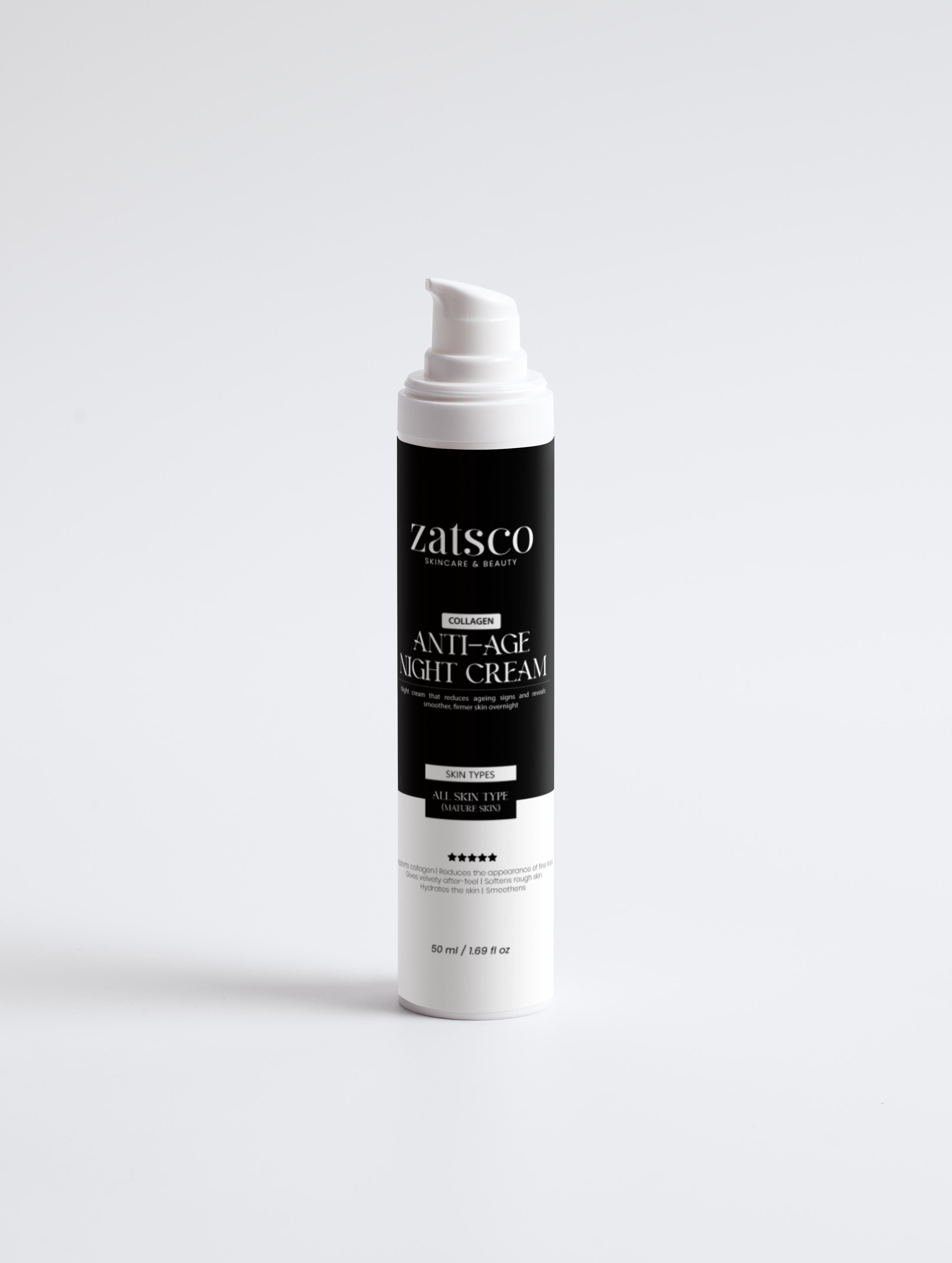 Crema de noche antiedad con colágeno