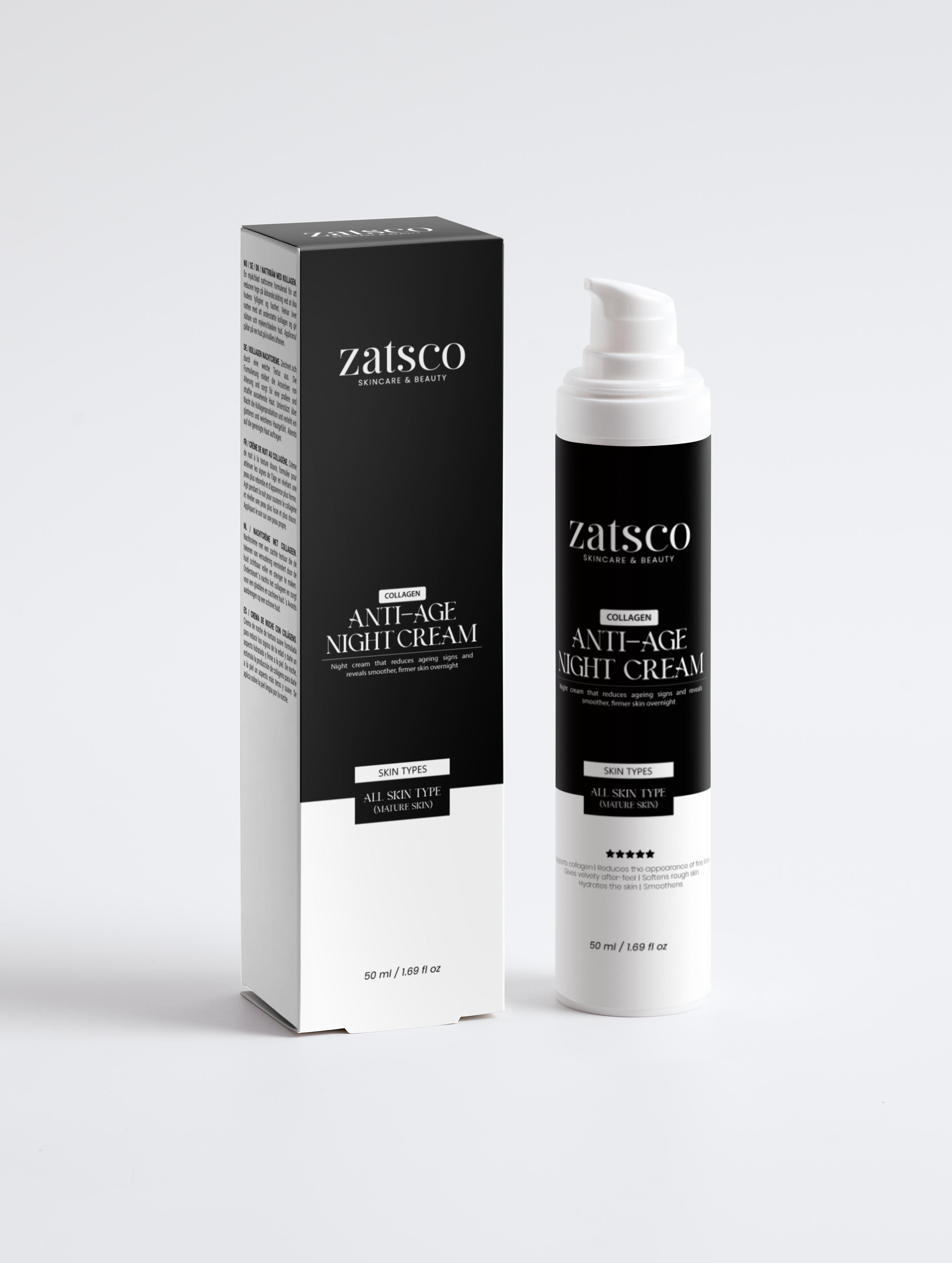 Crema de noche antiedad con colágeno