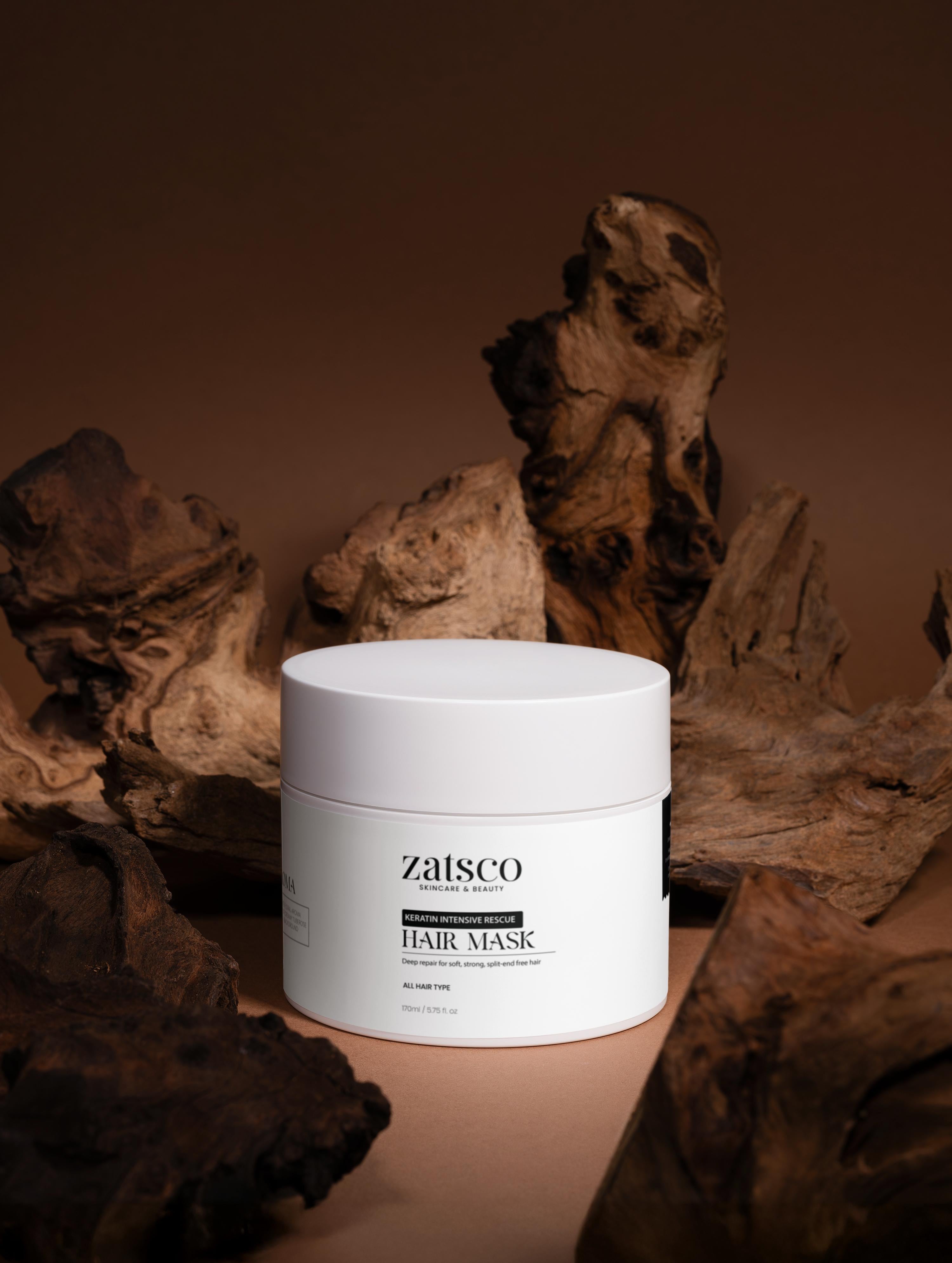 Mascarilla intensiva de rescate con queratina para el cabello