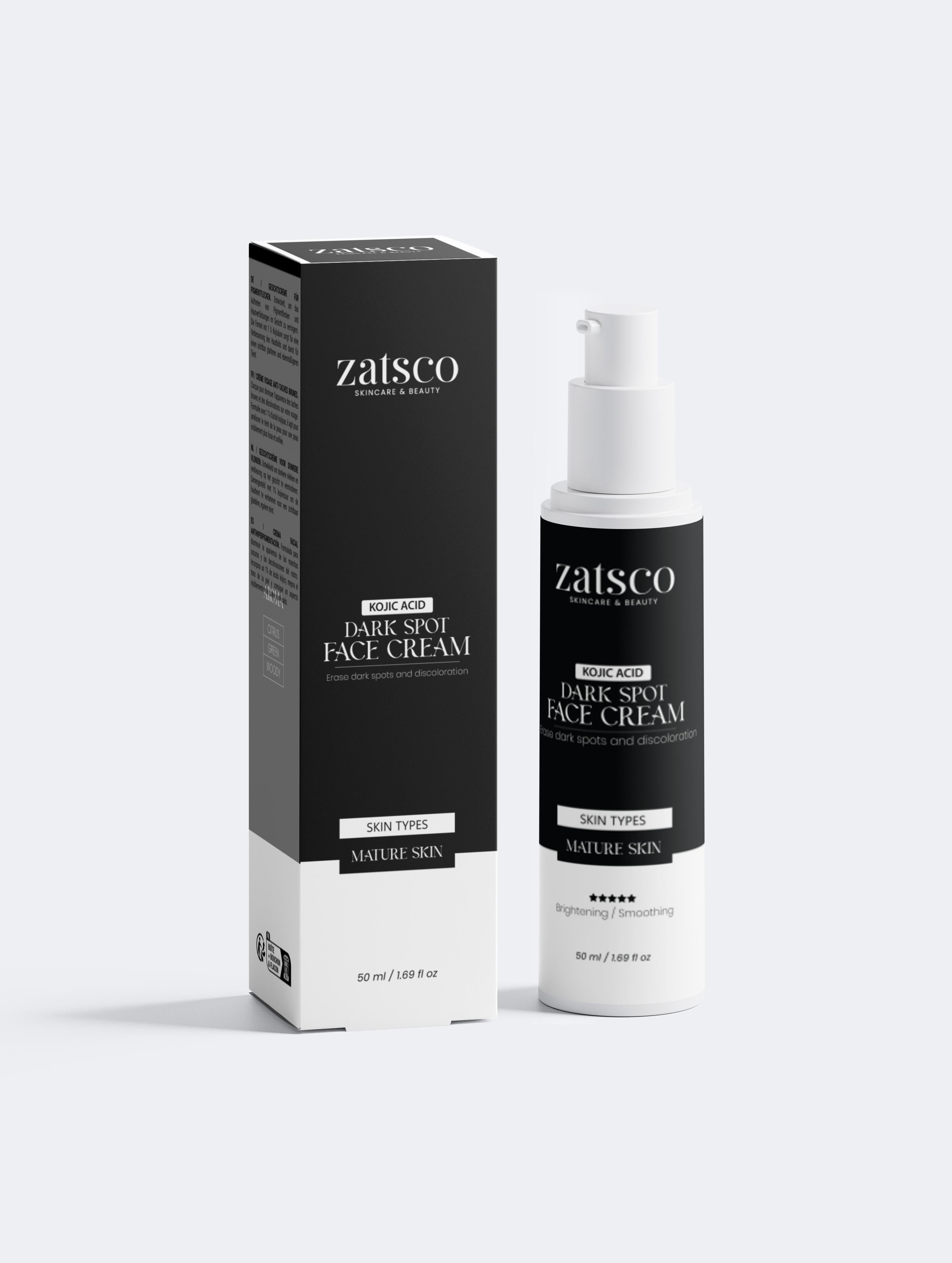 Crema facial antimanchas con ácido kójico