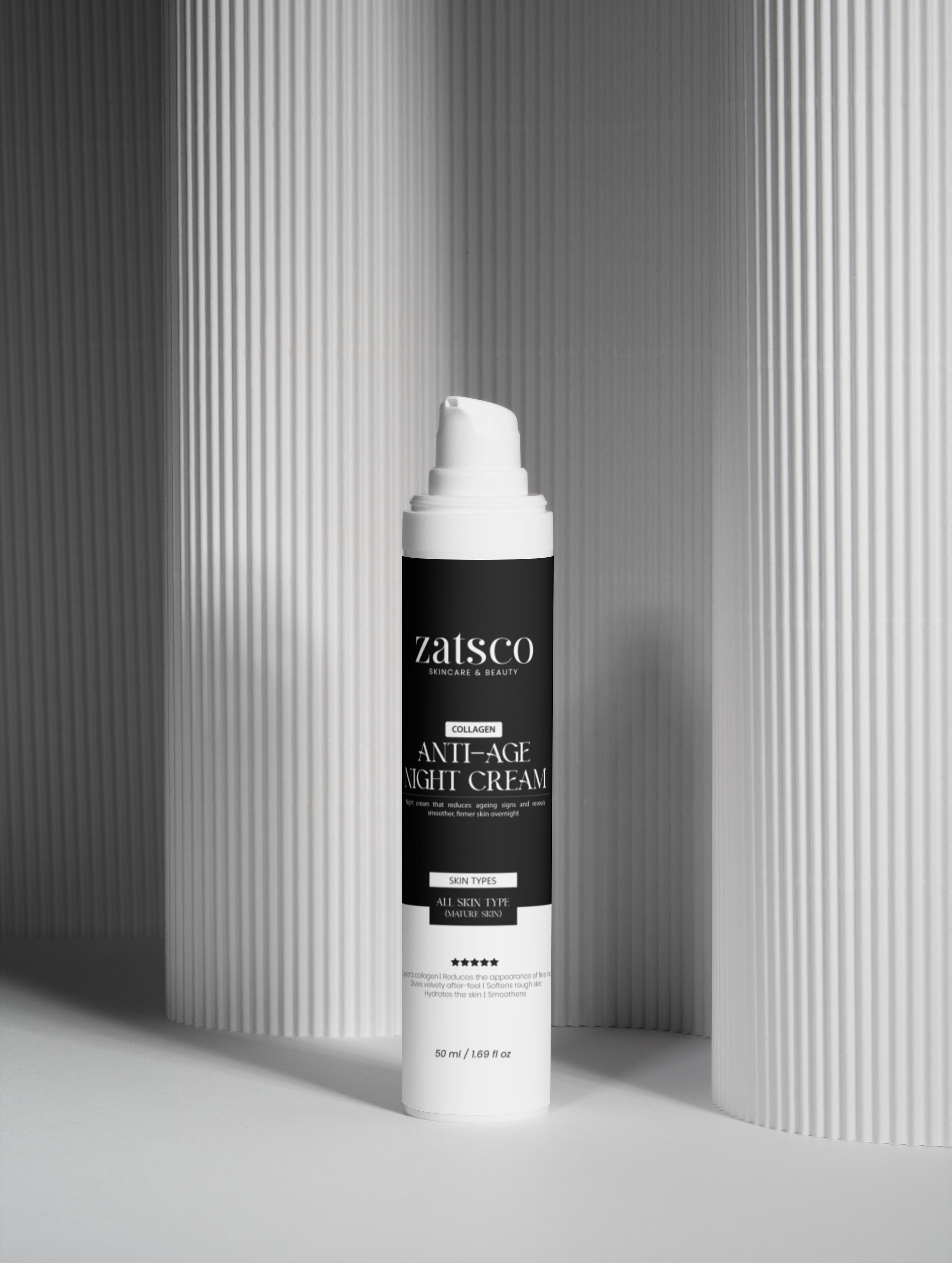 Crema de noche antiedad con colágeno